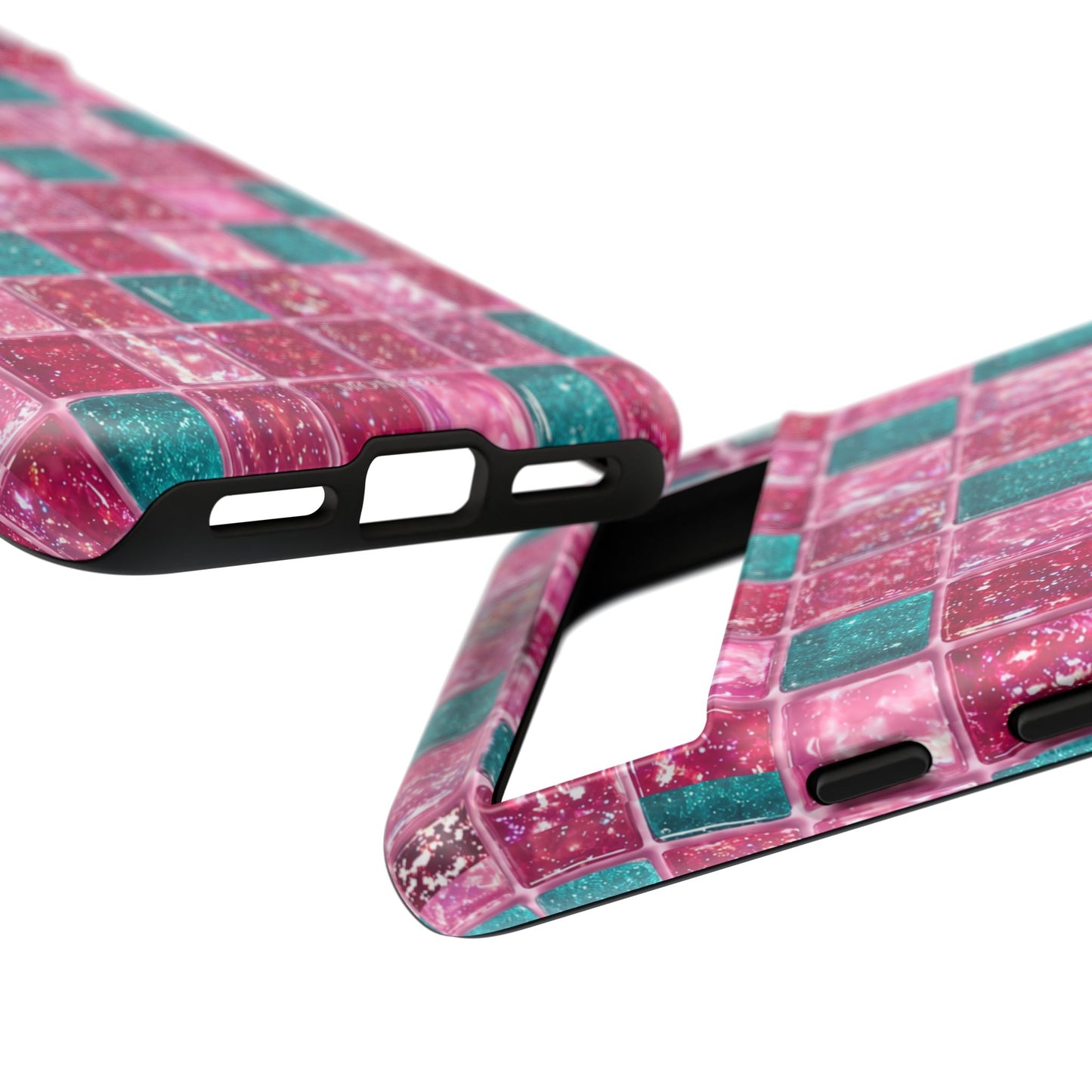 Pink Teal Mosaic Tough Case