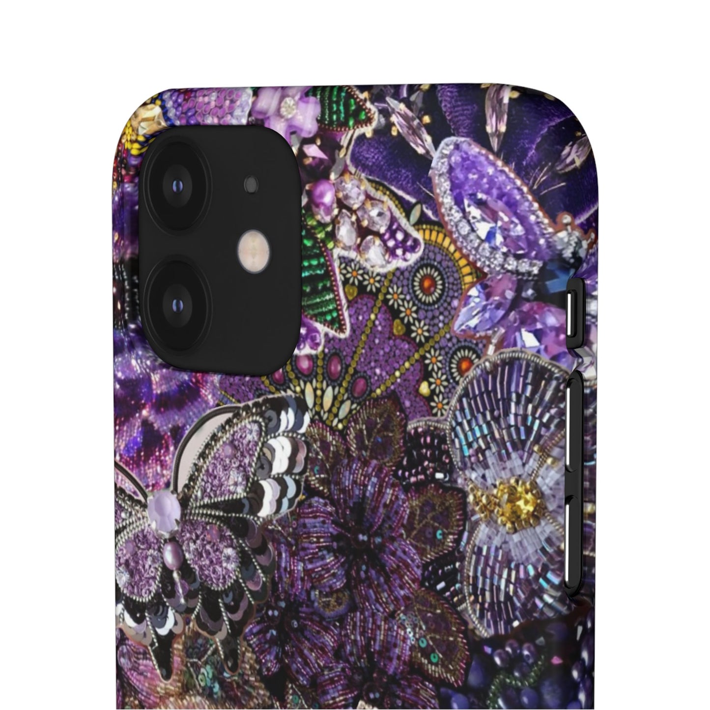 Purple Floral Butterfly Case