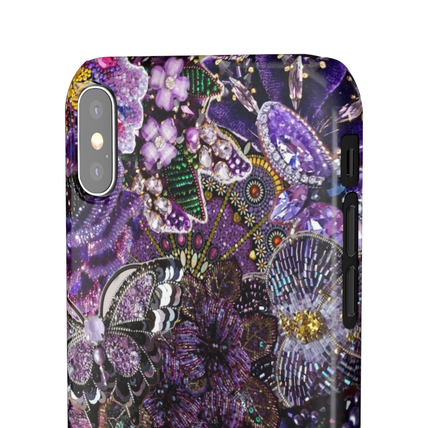 Purple Floral Butterfly Case