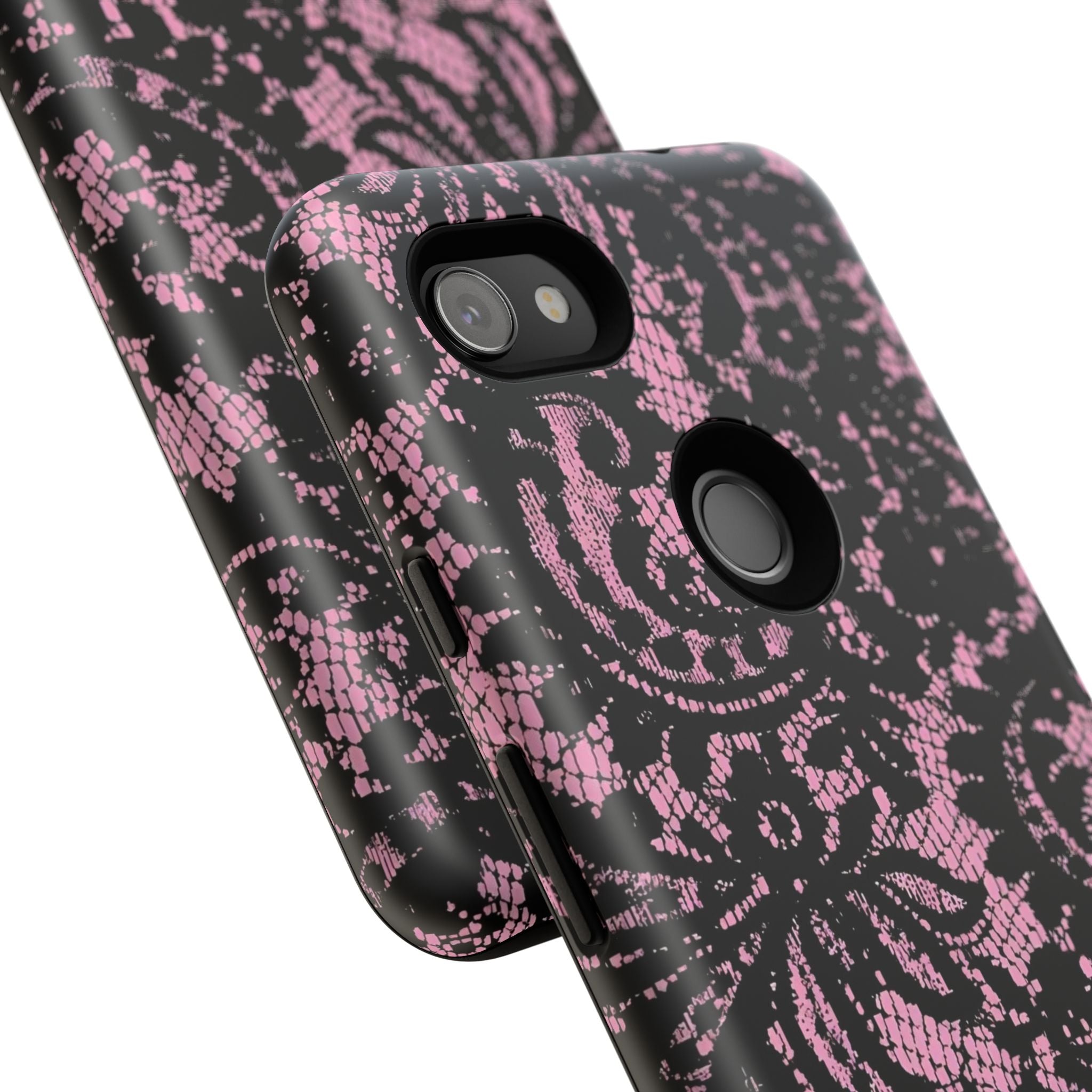 Pink Lace Pattern Tough Phone Case