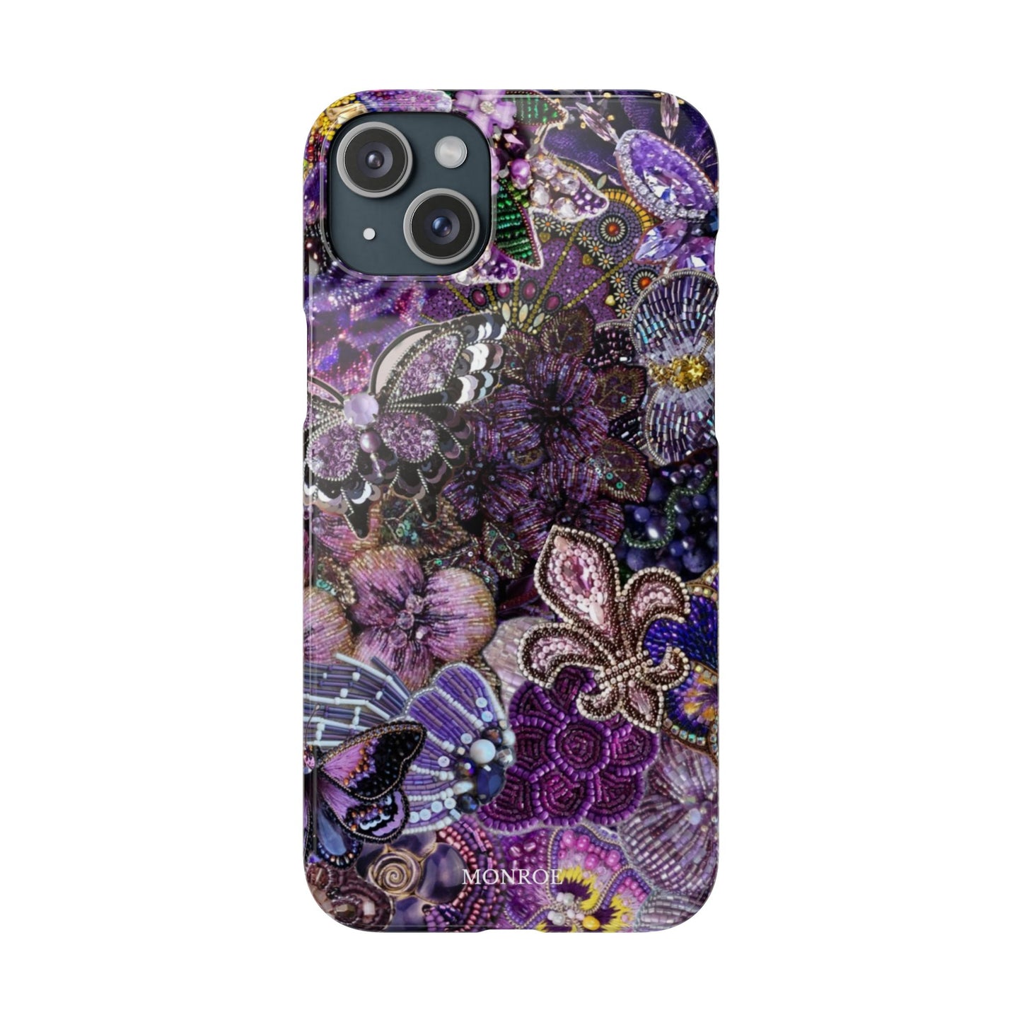 Purple Floral Butterfly Case