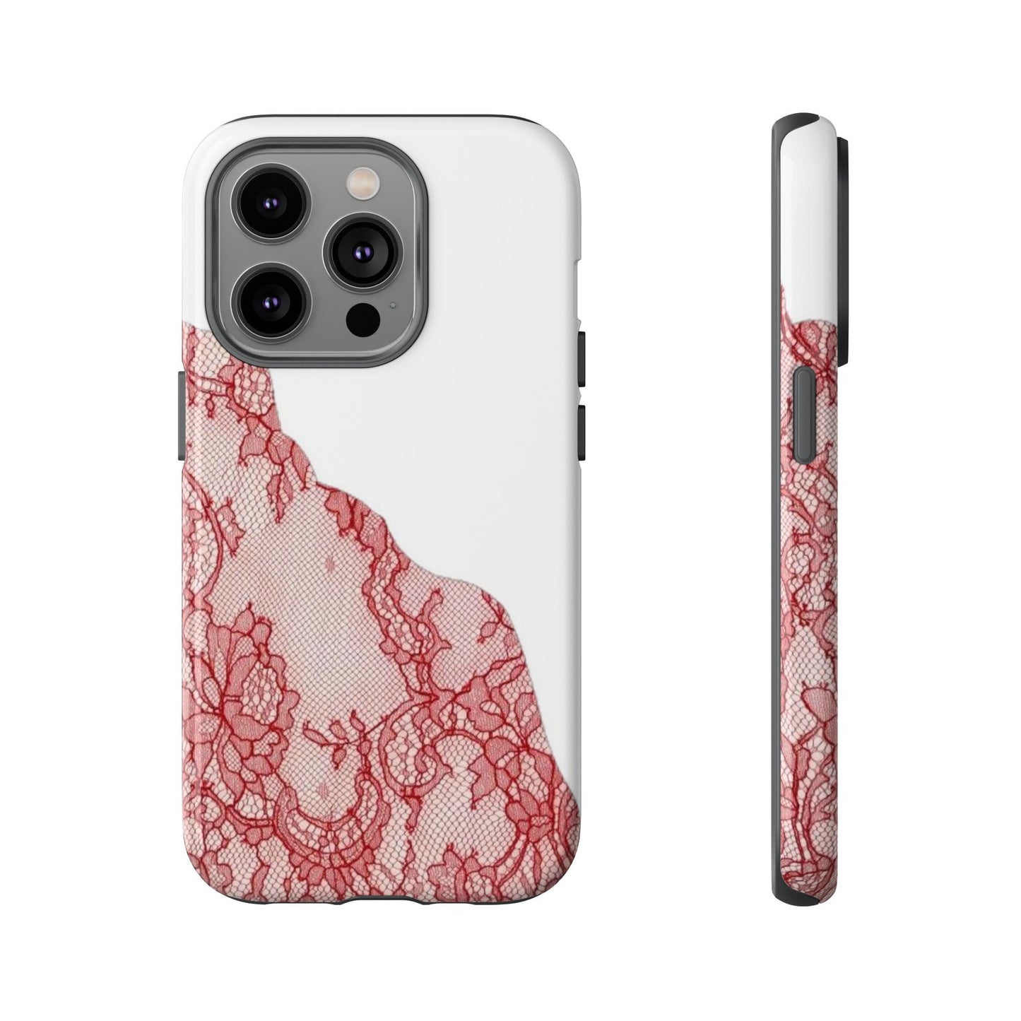 Red Lace Edge Tough Phone Case