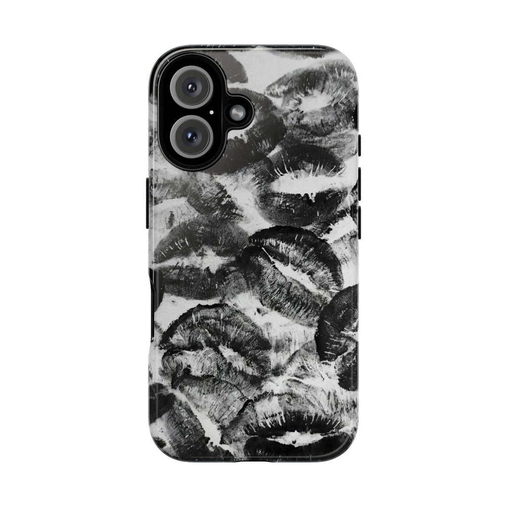 Black and Kiss Design Phone Case