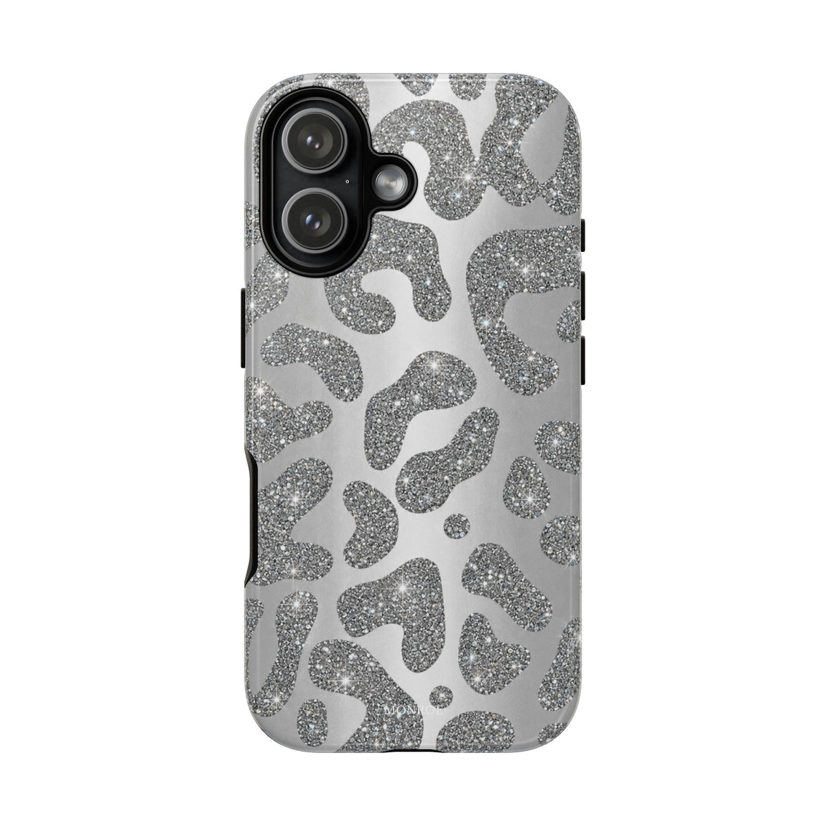 Silver Glitter Leopard Tough Case
