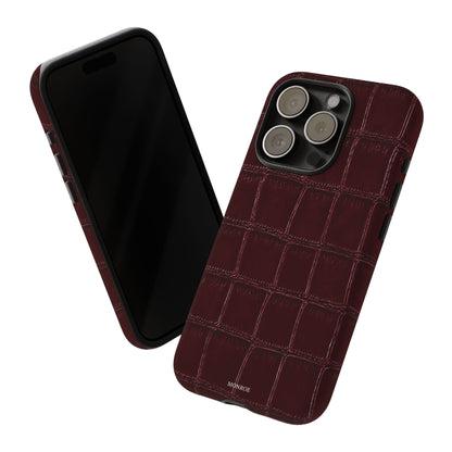 Burgundy Croc Tough Case