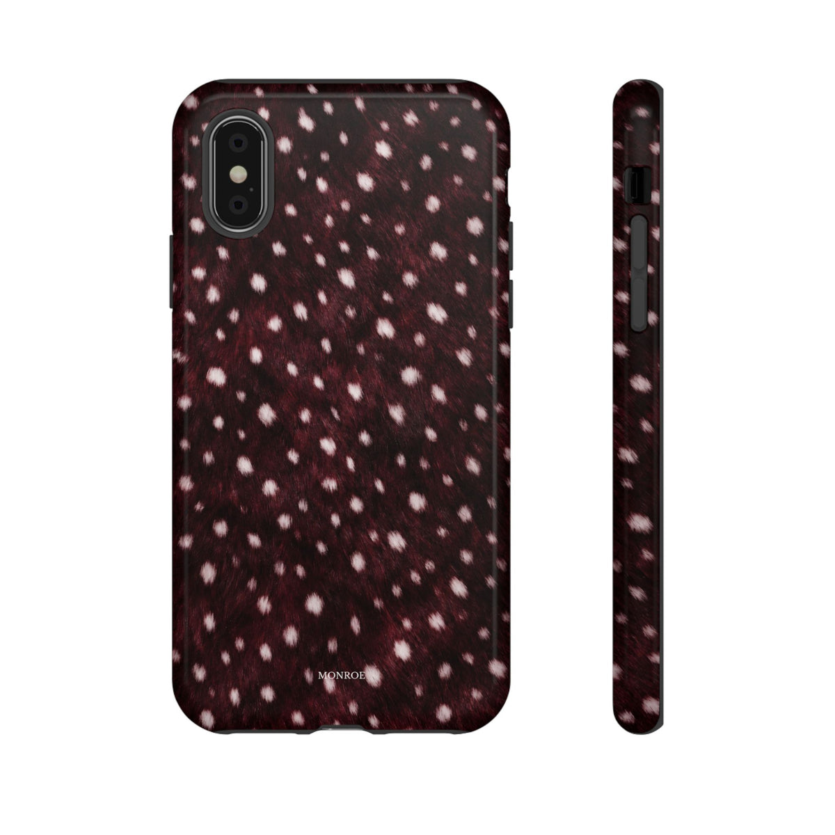 Burgundy Spotted Fur Tough Case