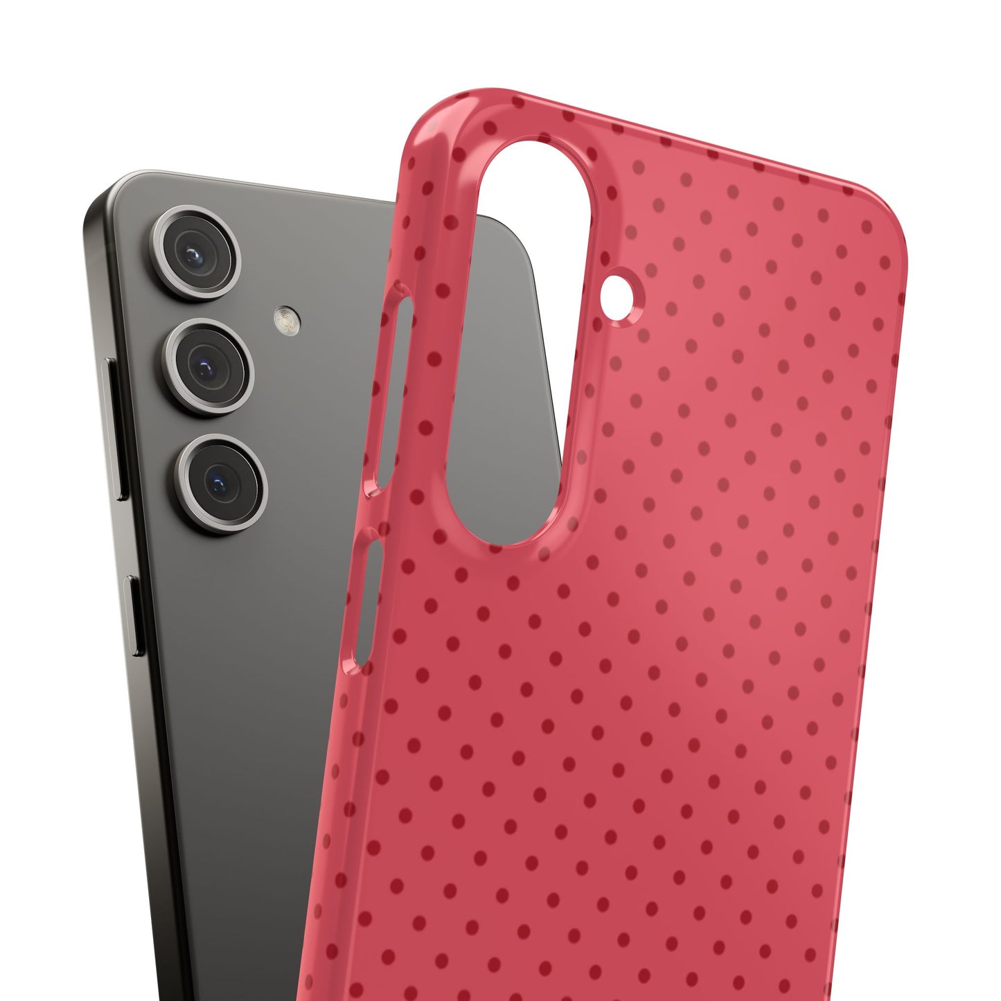 Coral Polka Dot Snap Phone Case
