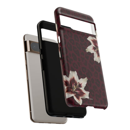 Burgundy Lily Leopard Tough Case