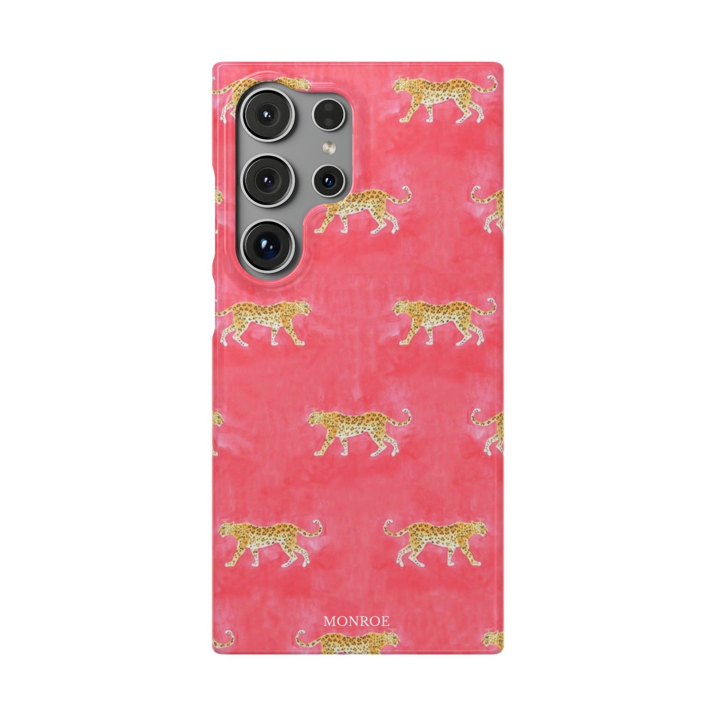 Pink Watercolor Leopard Case