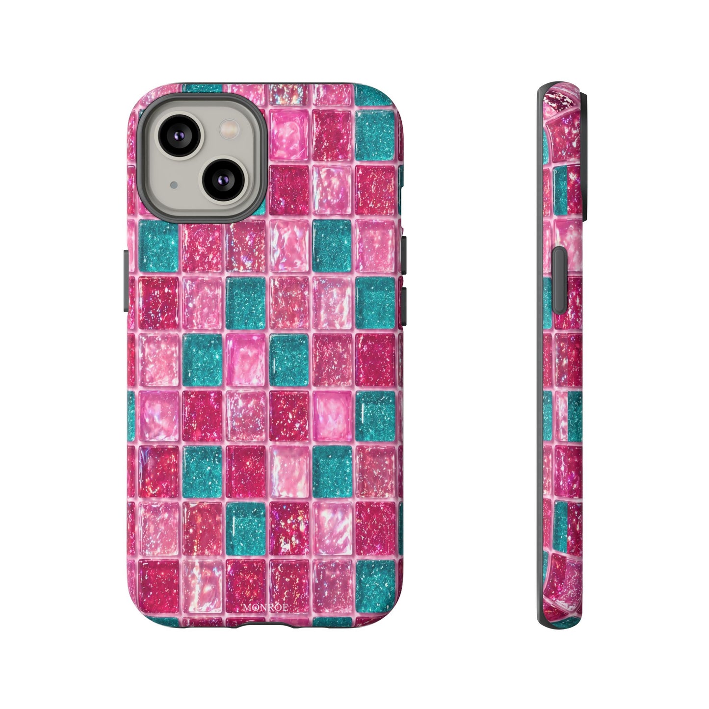 Pink Teal Mosaic Tough Case