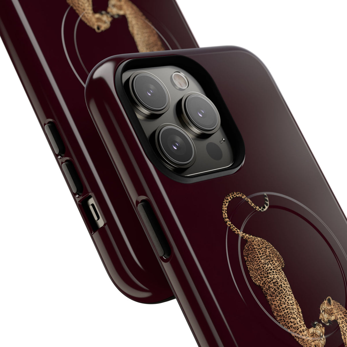 Burgundy Leopard Duo MagSafe Case