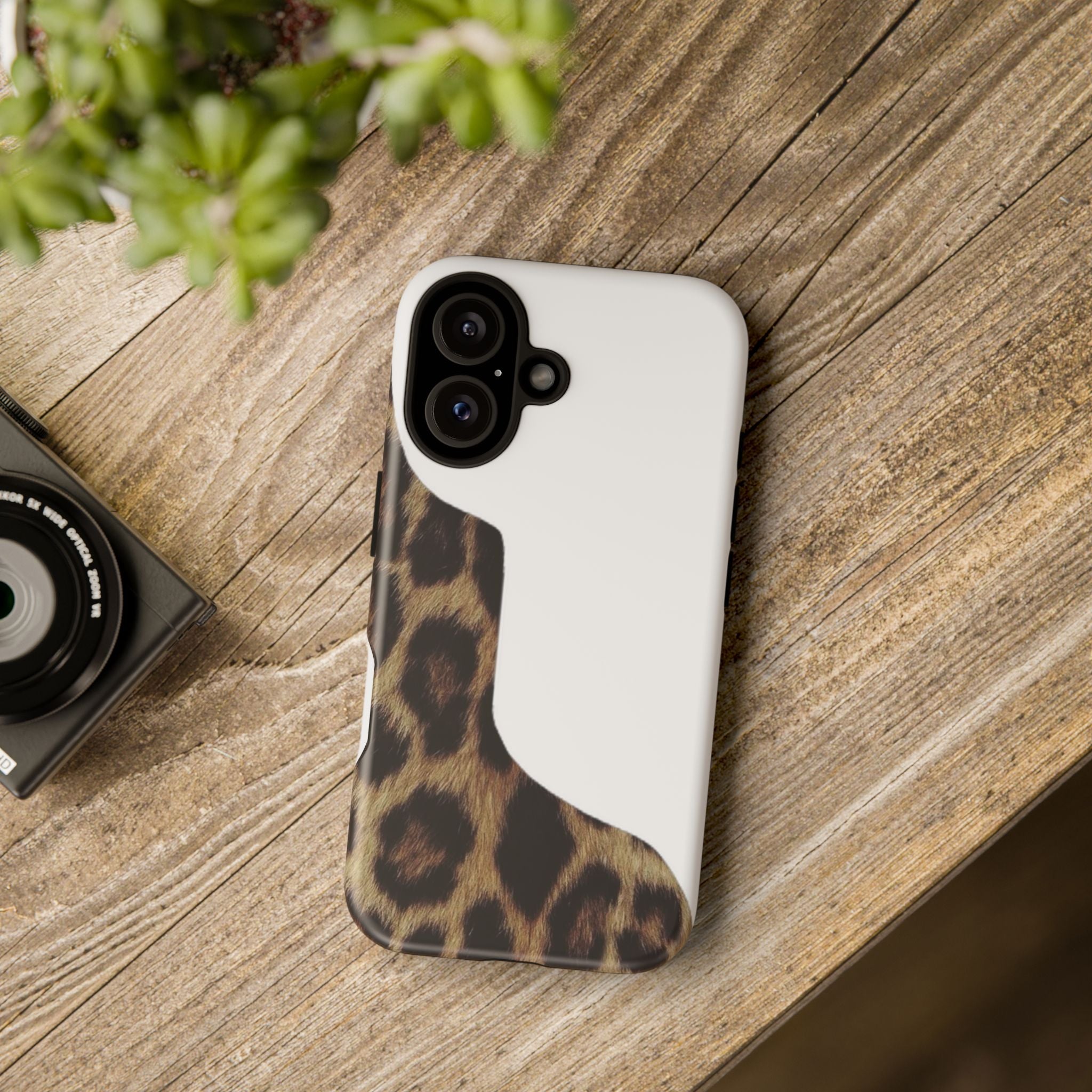 Half Cheetah Print Phone Case