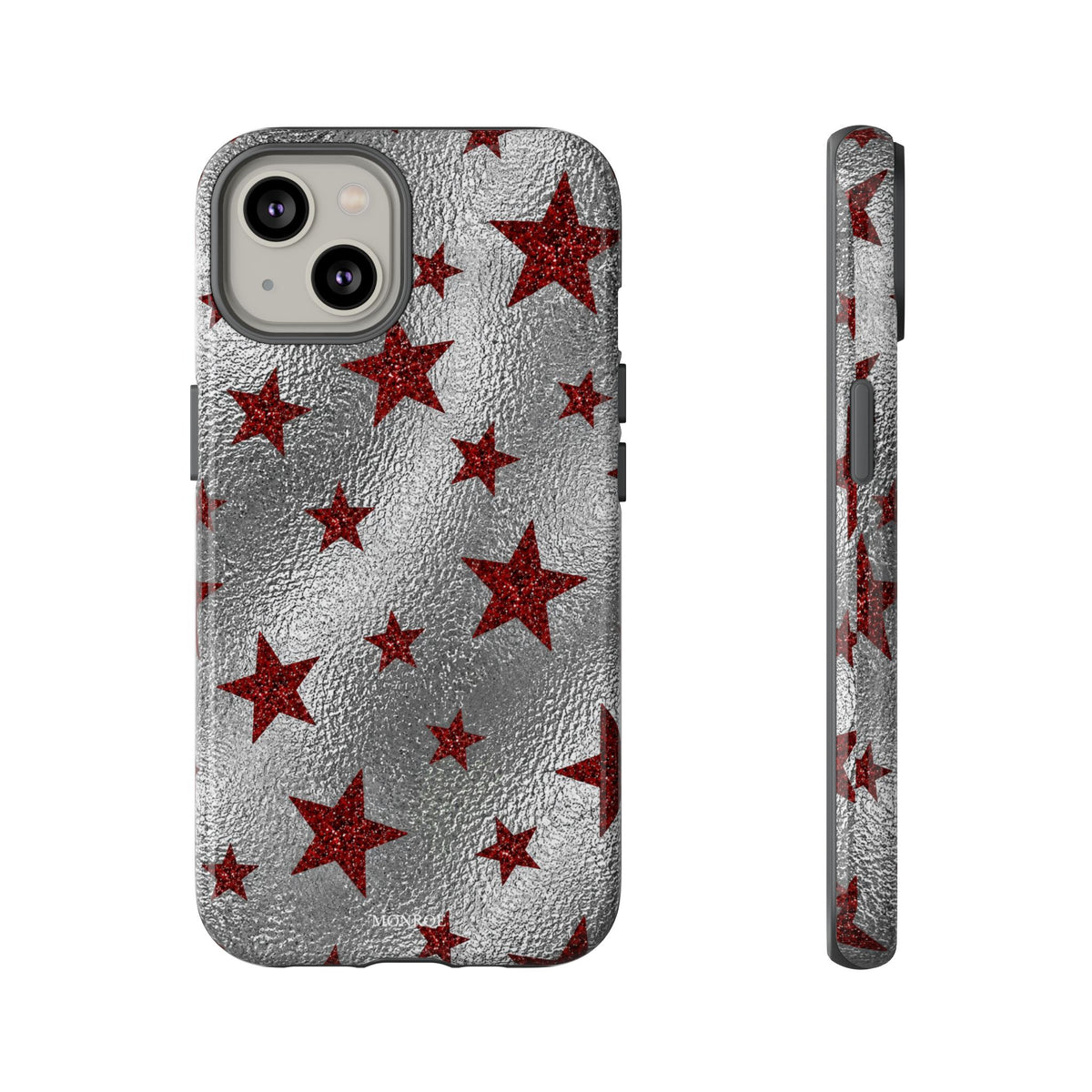 Silver Red Starry Tough Case