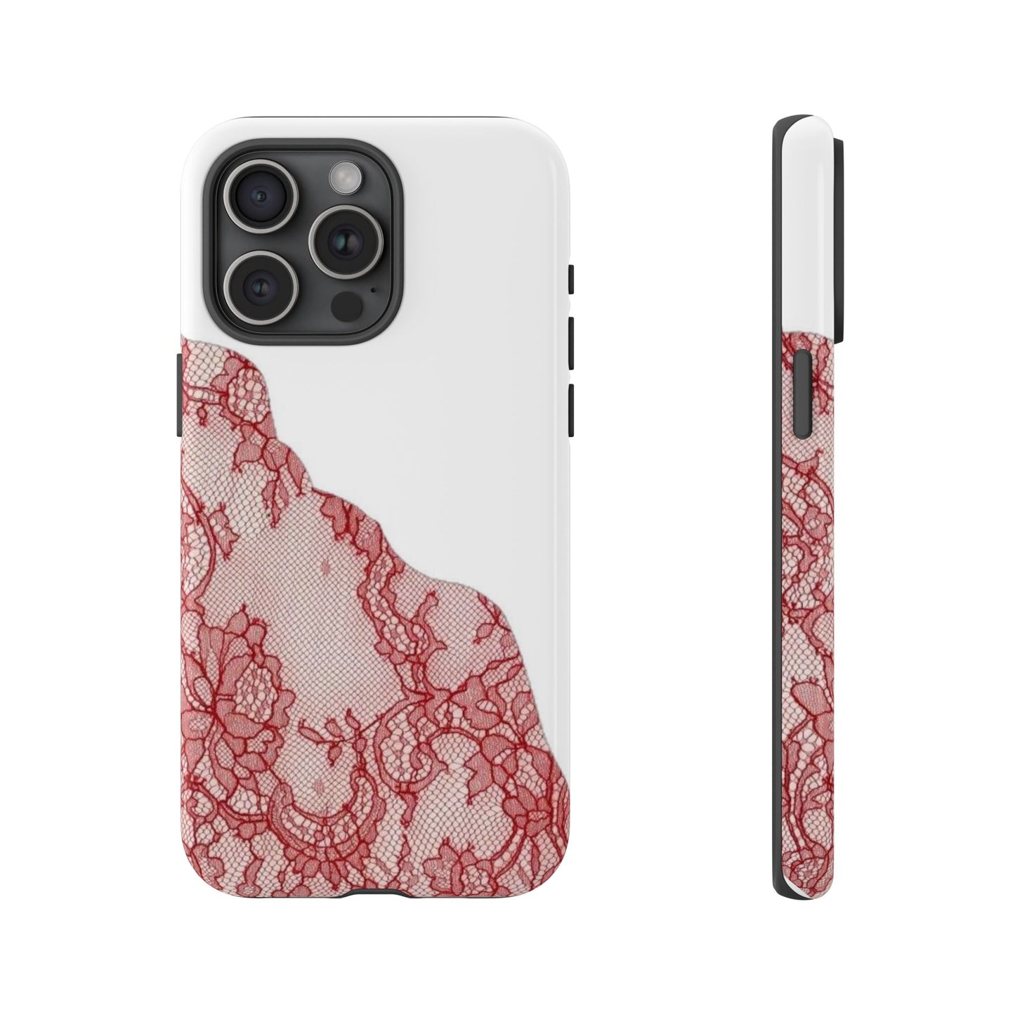 Red Lace Edge Tough Phone Case