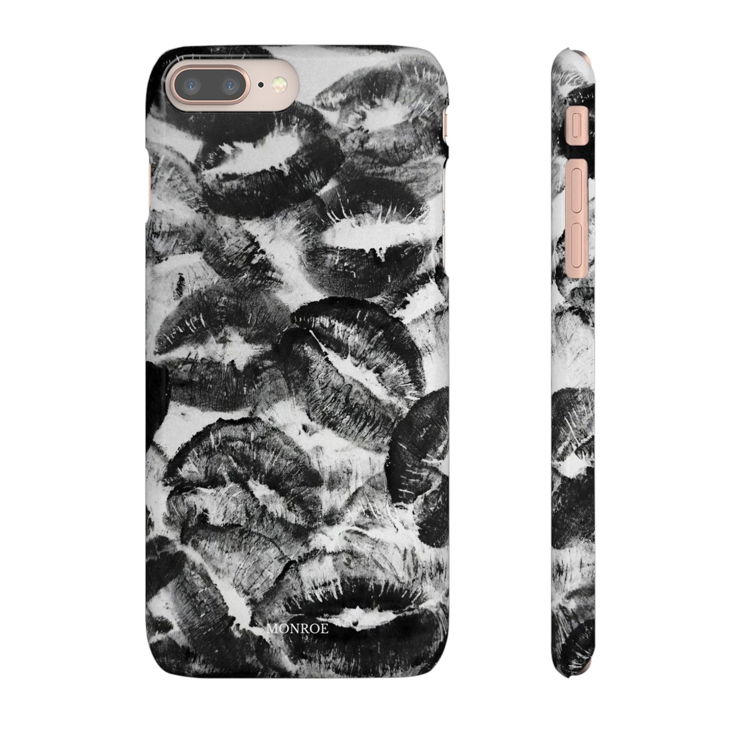Black & White Kiss Print Case