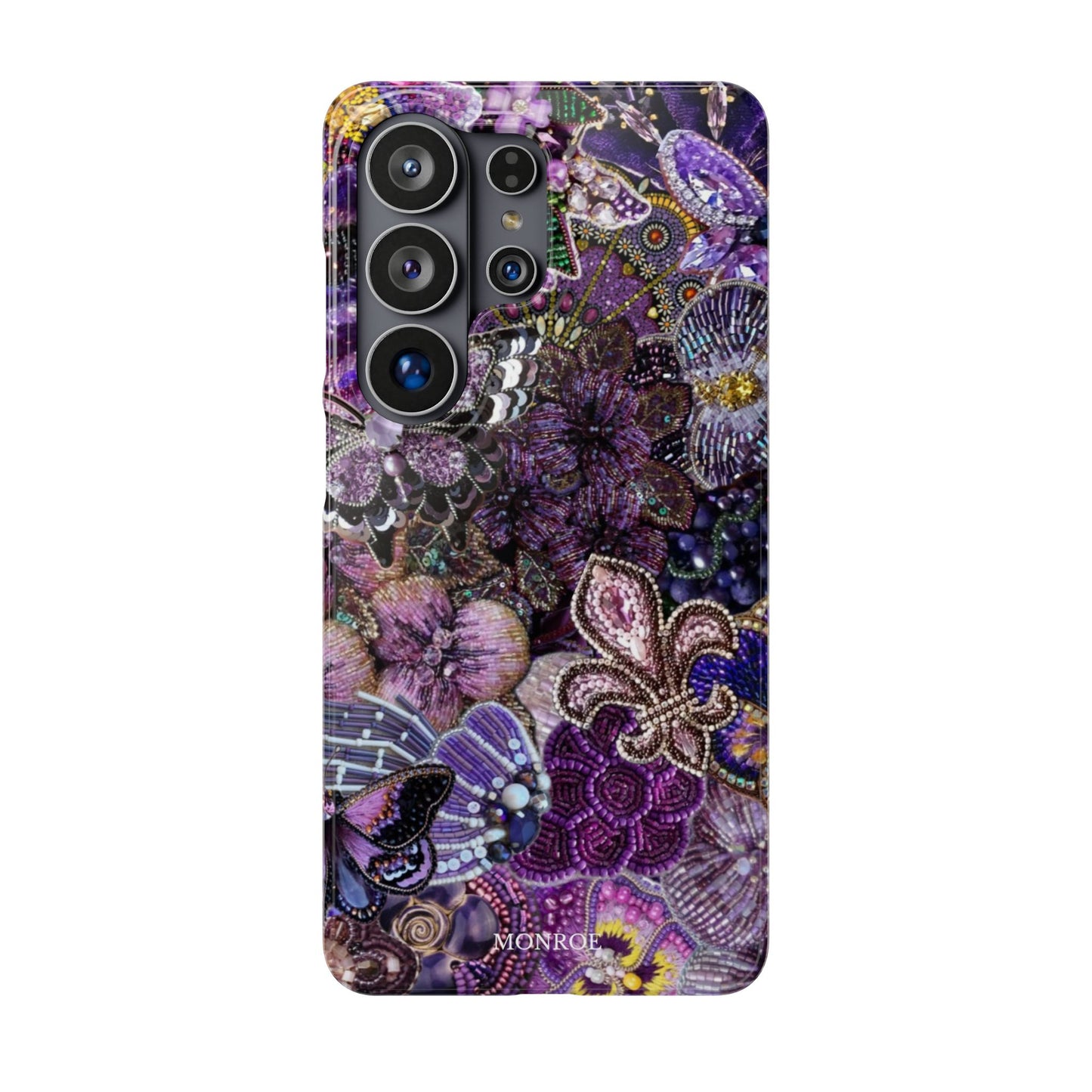 Purple Floral Butterfly Case