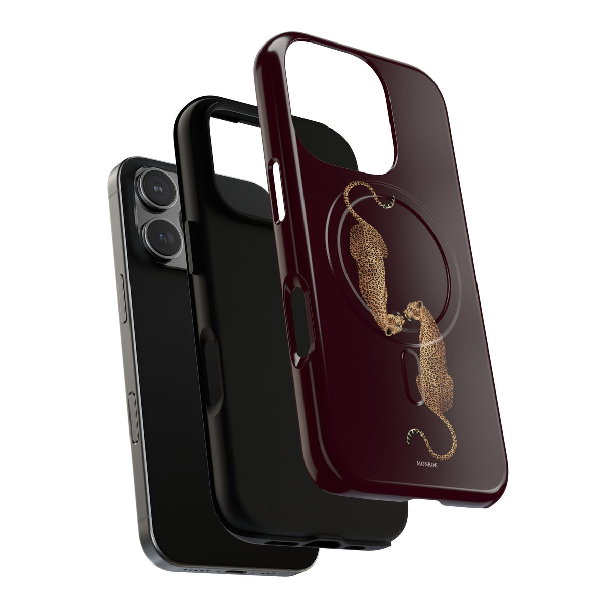 Burgundy Leopard Duo MagSafe Case