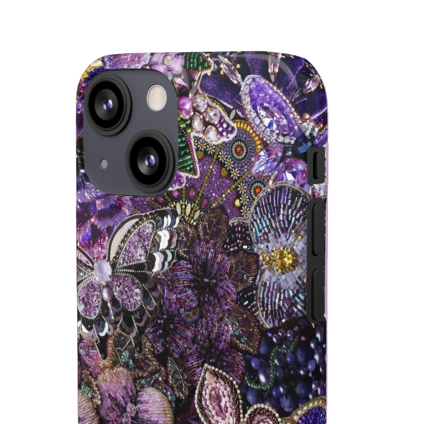 Purple Floral Butterfly Case