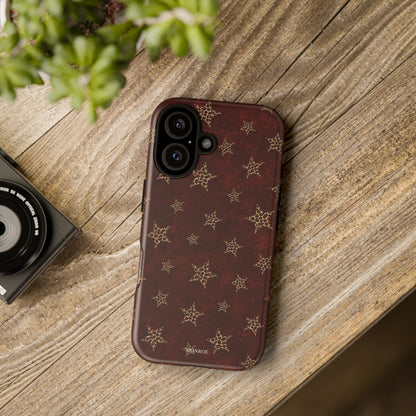 Burgundy Leopard Star Tough Case