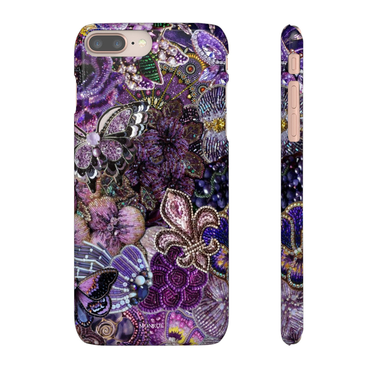 Purple Floral Butterfly Case