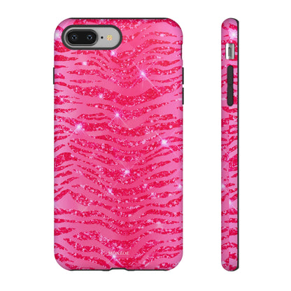 Pink Glitter Zebra Tough Case