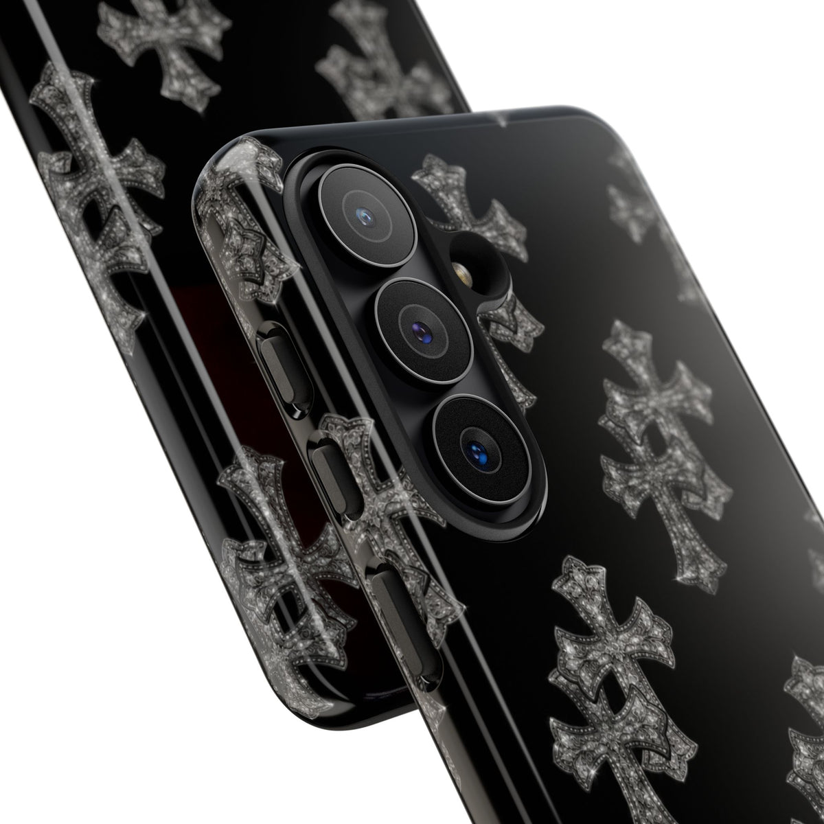 Black Crystal Cross Tough Case