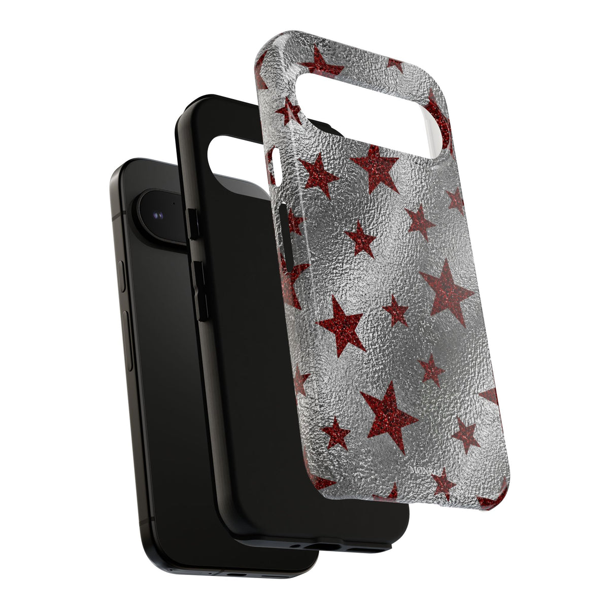 Silver Red Starry Tough Case
