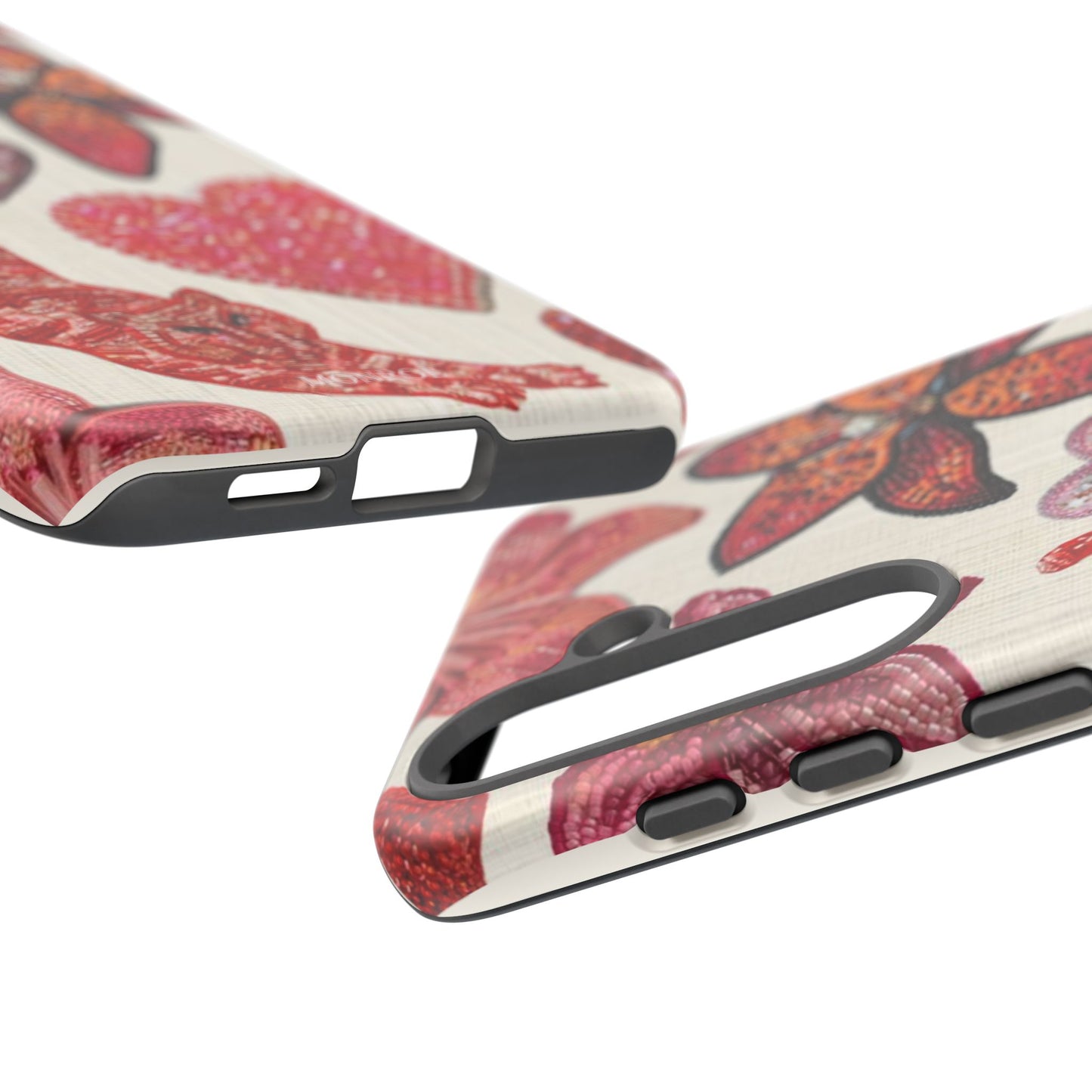 Floral & Heart Pattern Tough Case