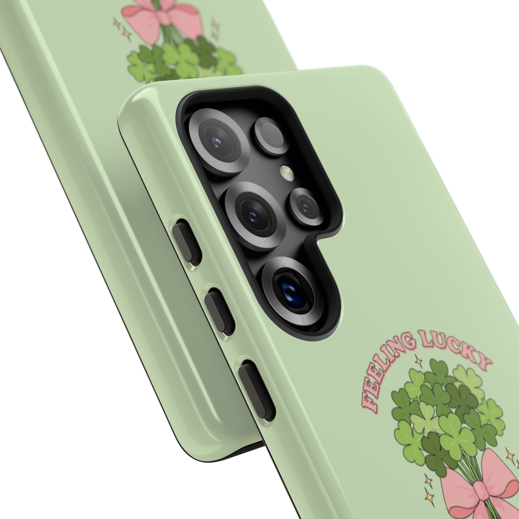 ‘Feeling Lucky' Clover Bouquet Tough Phone Case