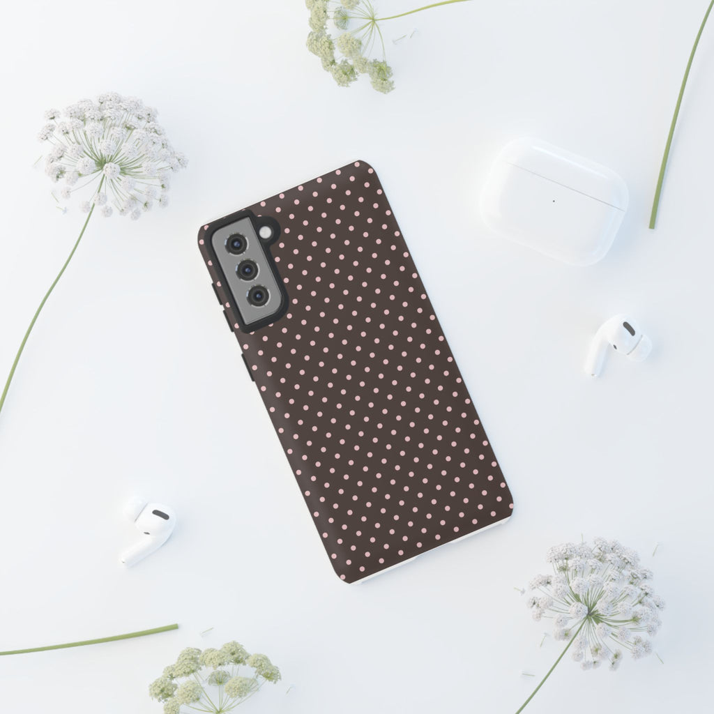Brown Polka Phone Case