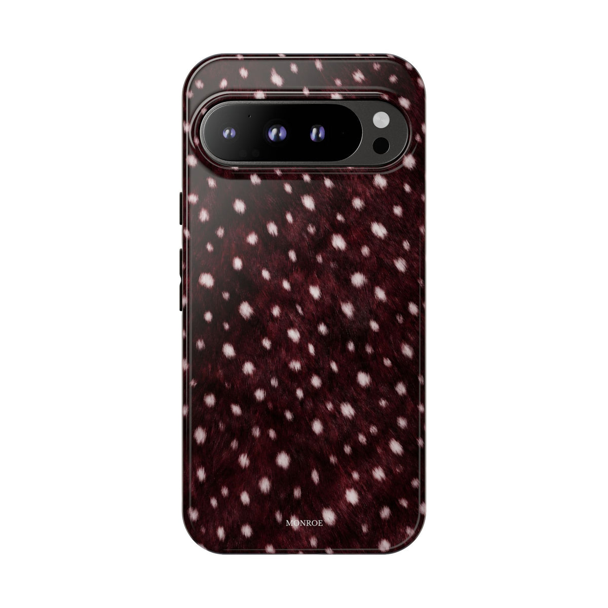 Burgundy Spotted Fur Tough Case