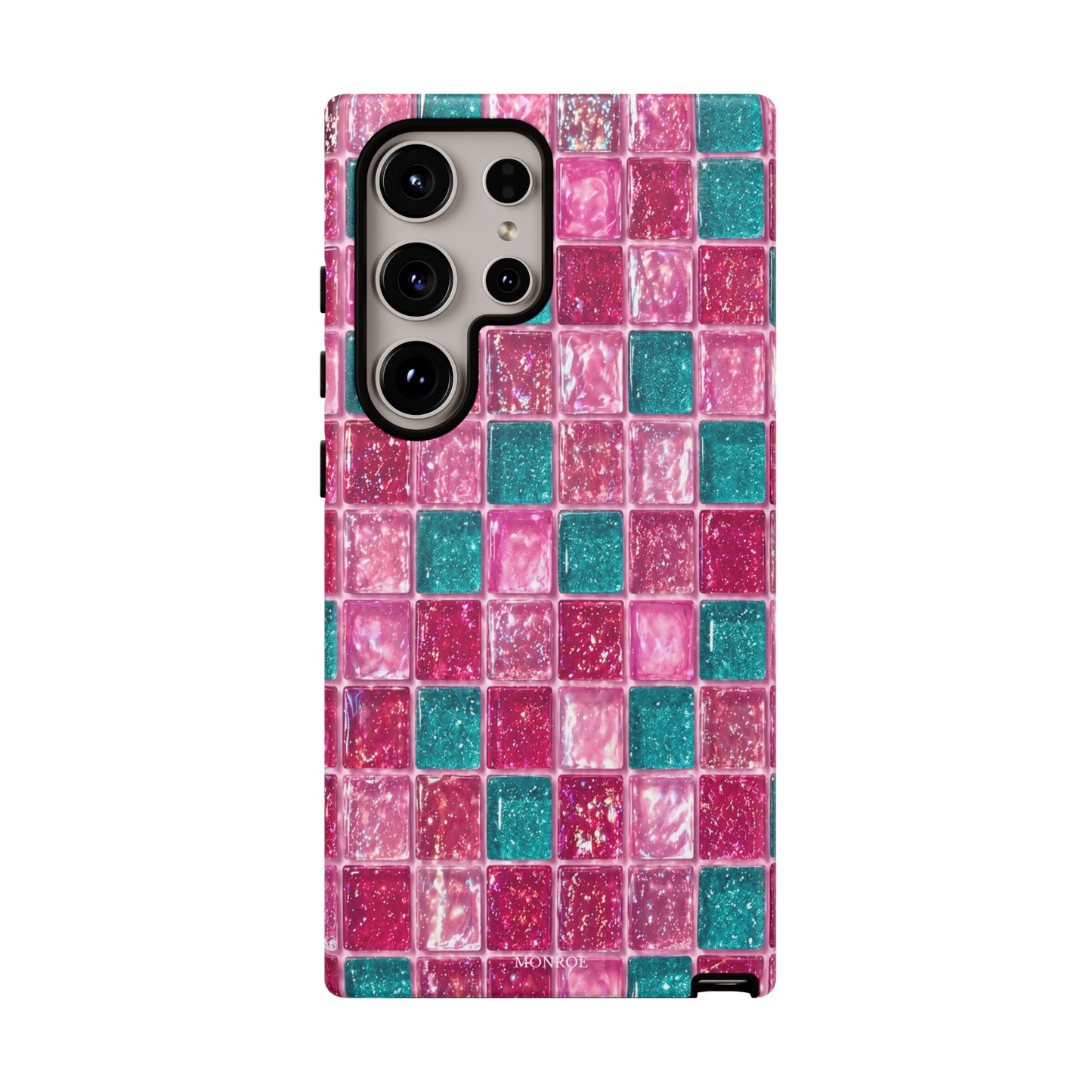 Pink Teal Mosaic Tough Case