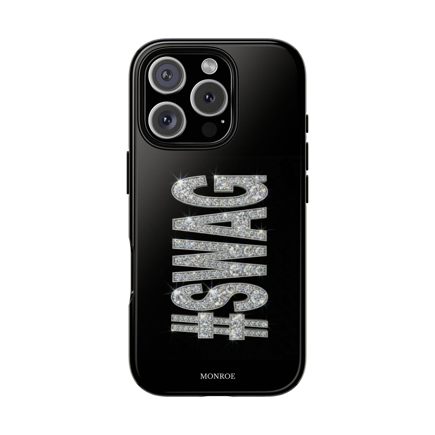 “#SWAG” Black Bling Tough Case