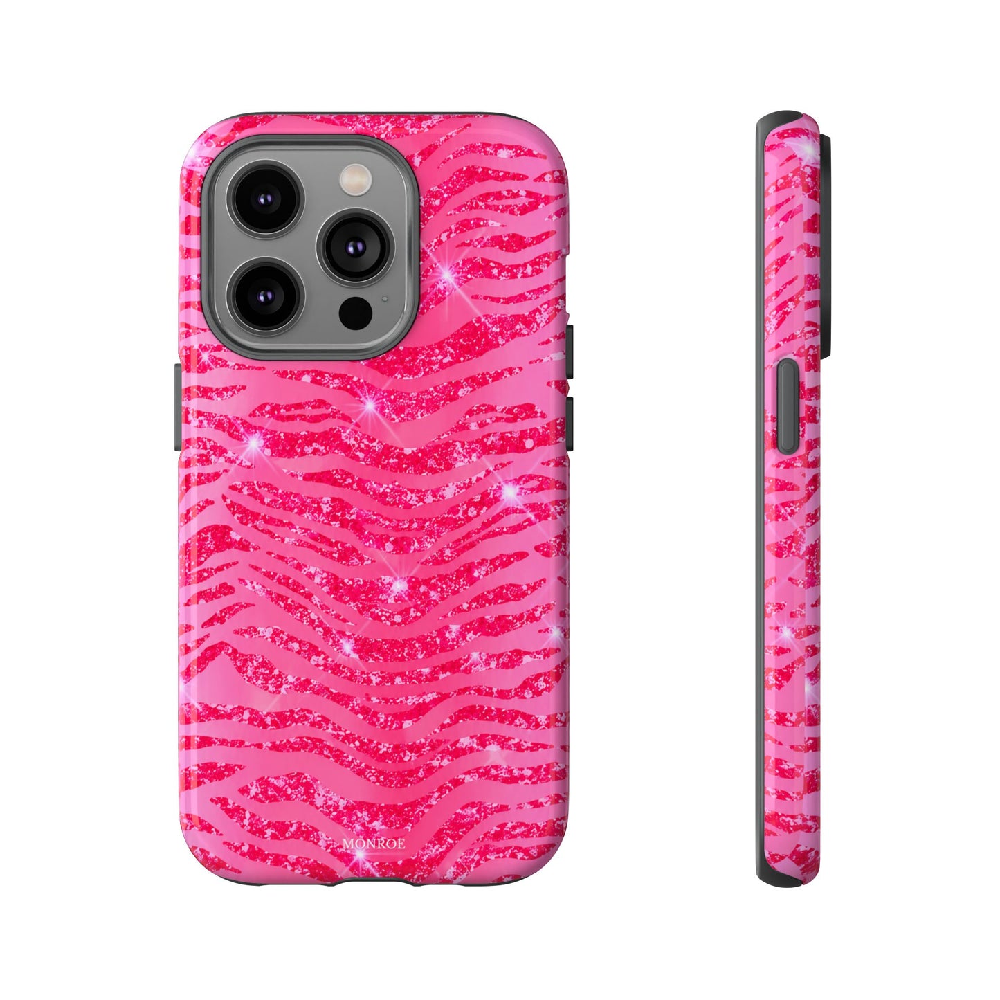 Pink Glitter Zebra Tough Case
