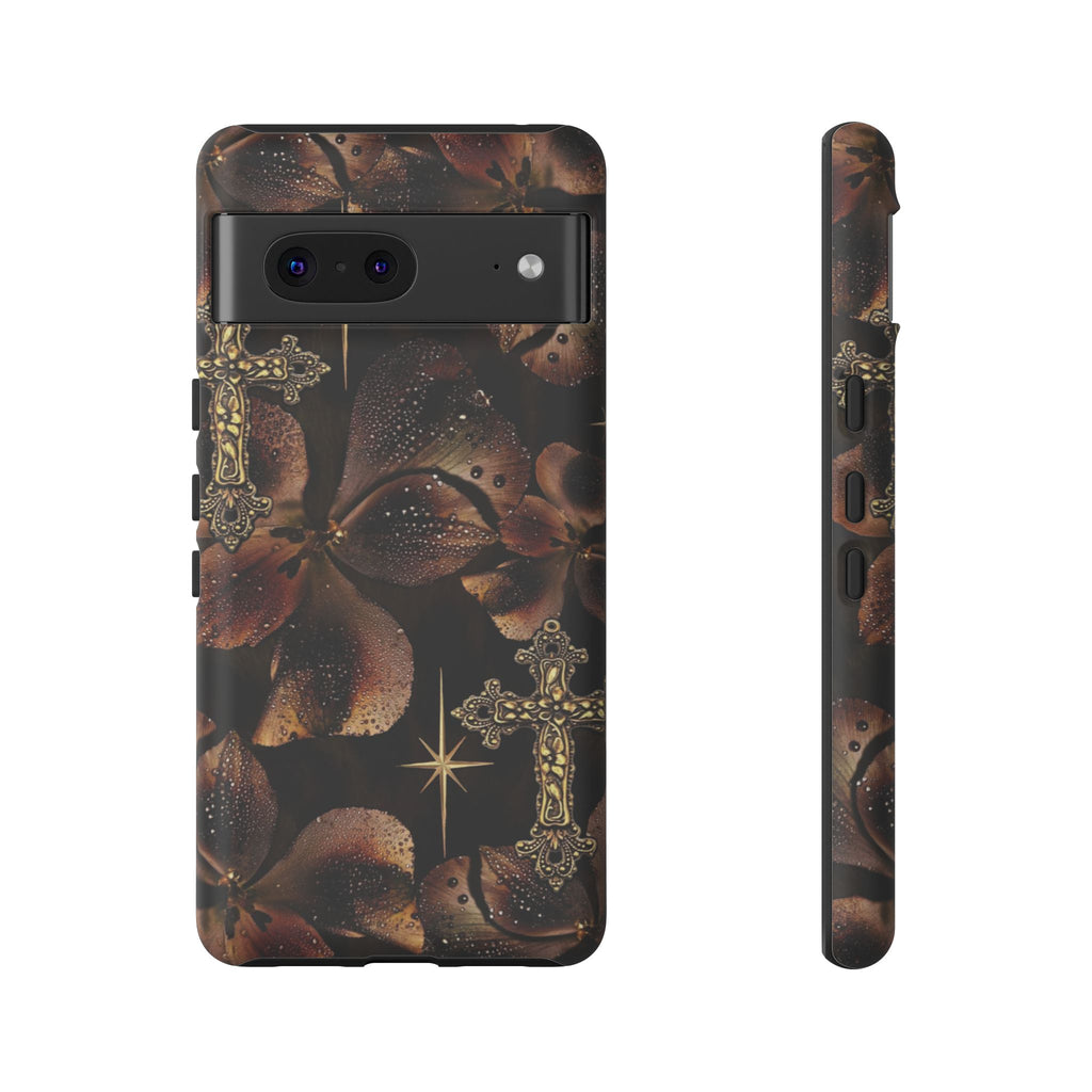 Floral Cross Pattern Tough Case