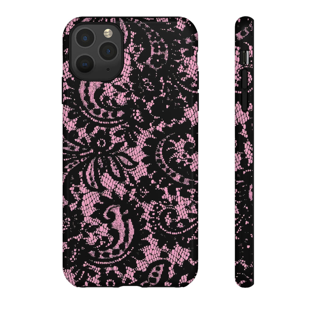 Pink Lace Pattern Tough Phone Case