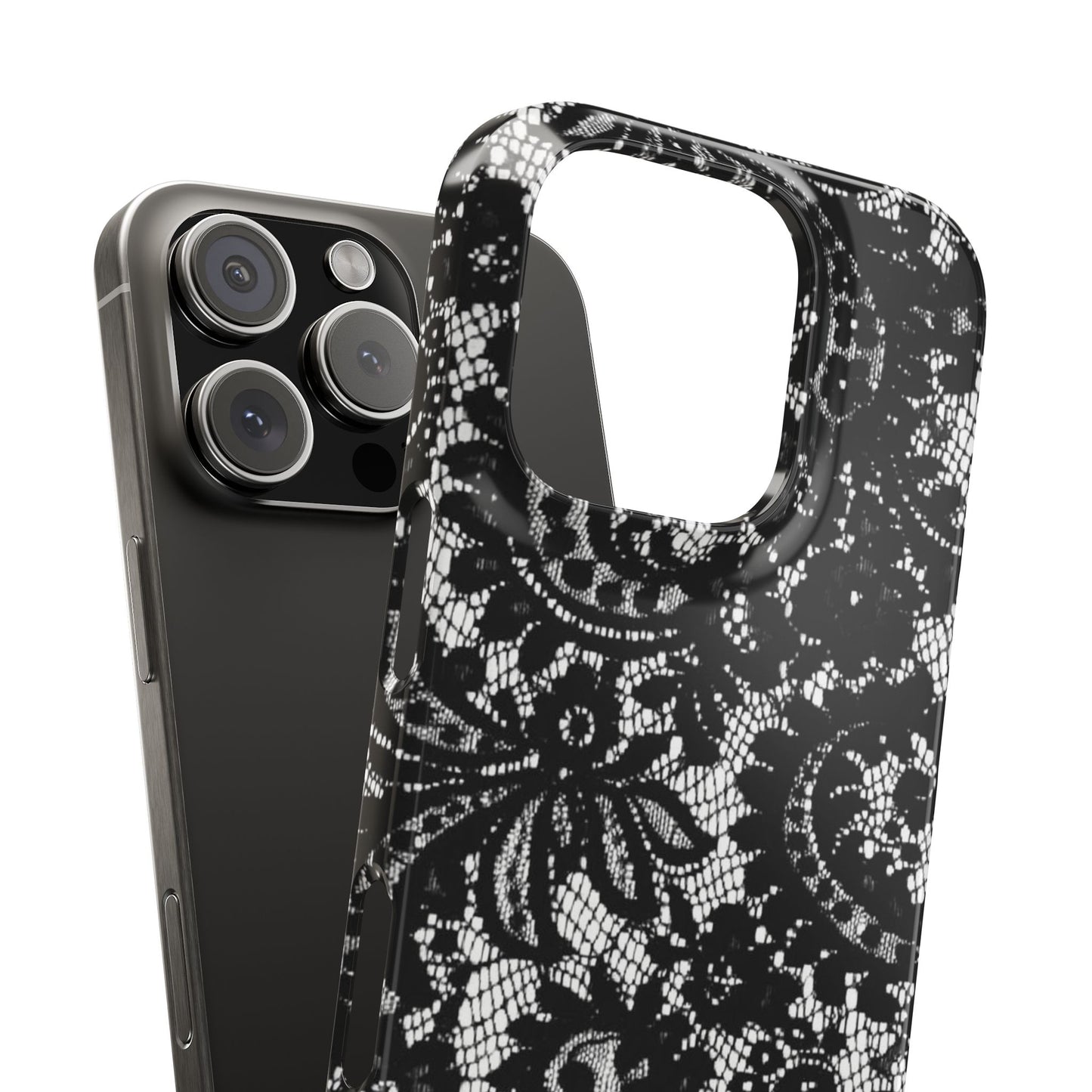 Black Lace Elegant Pattern Case