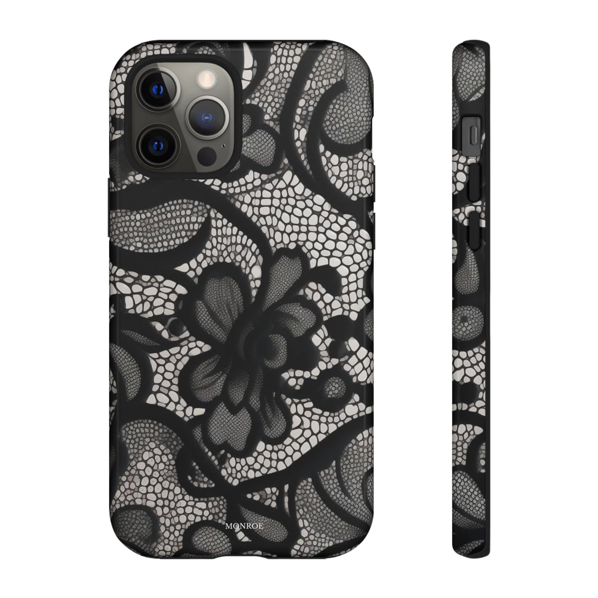 Black Floral Vintage Case