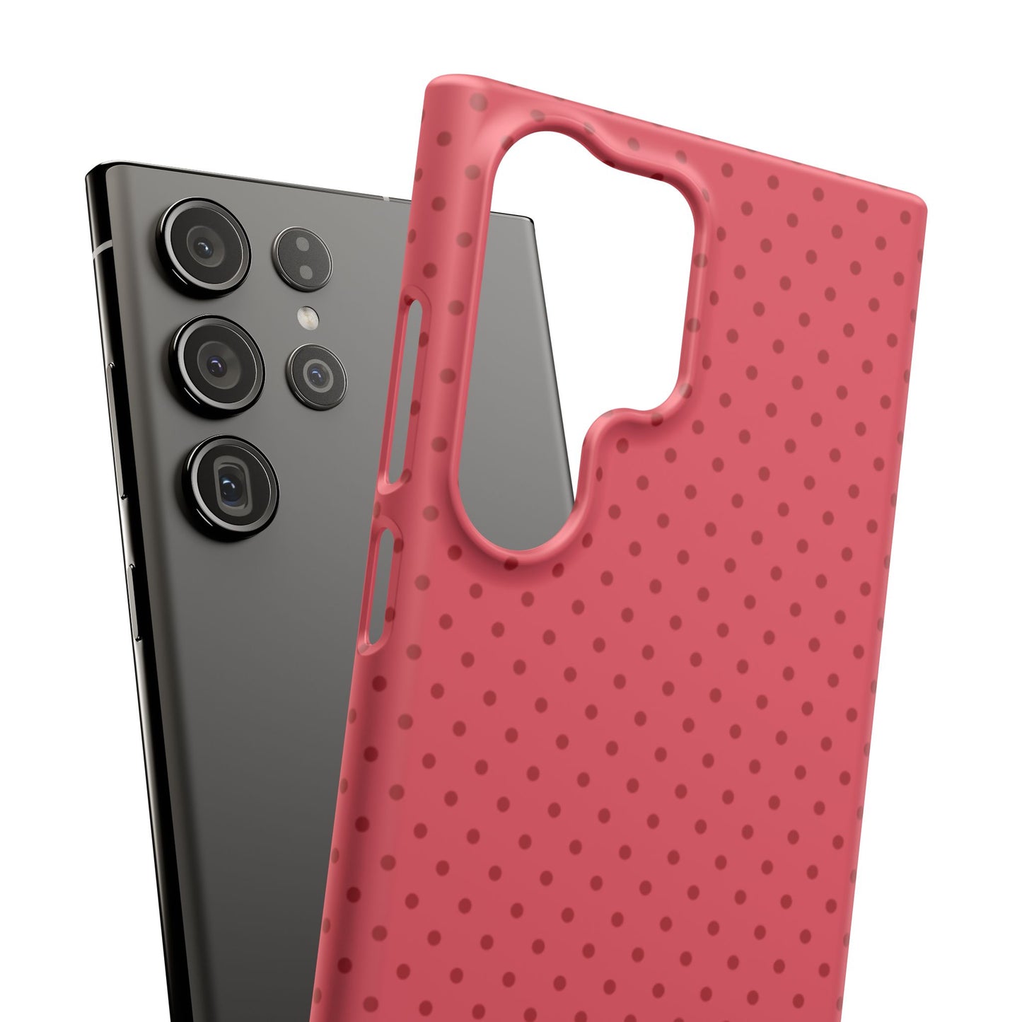 Coral Polka Dot Snap Phone Case