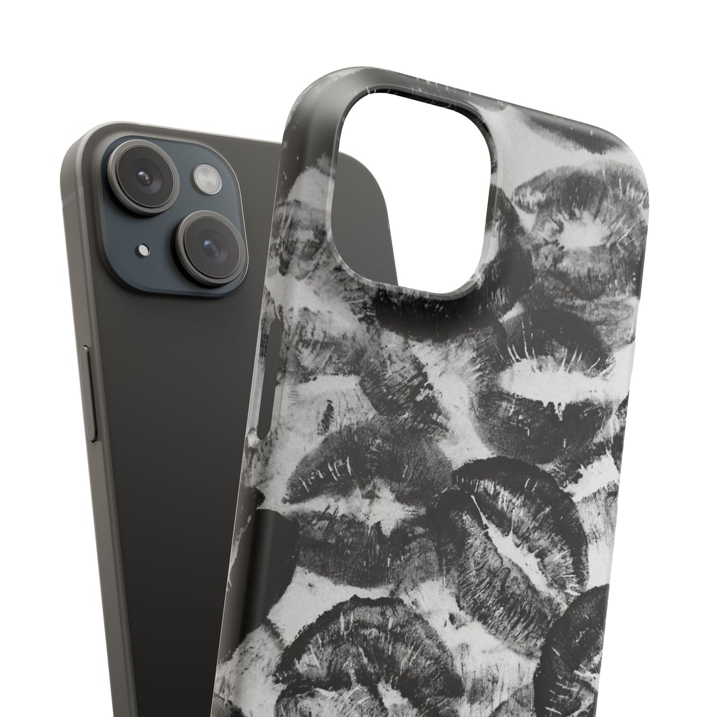 Black & White Kiss Print Case