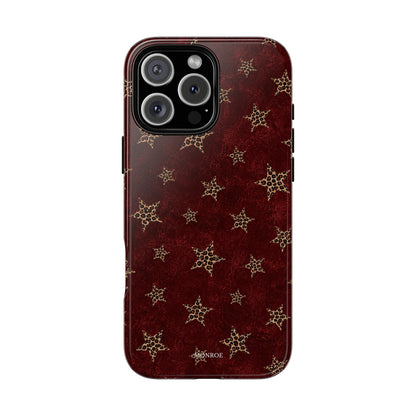 Burgundy Leopard Star Tough Case