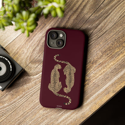Burgundy Cheetah Tough Case