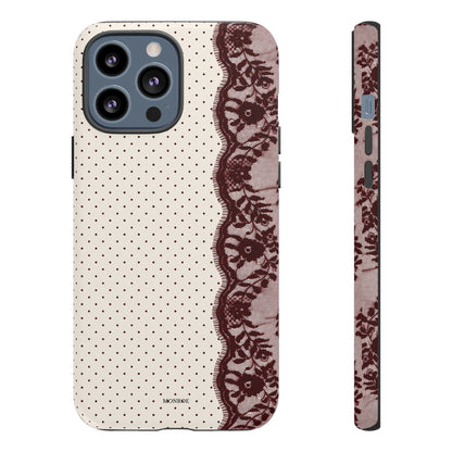 Burgundy Lace Edge Tough Case