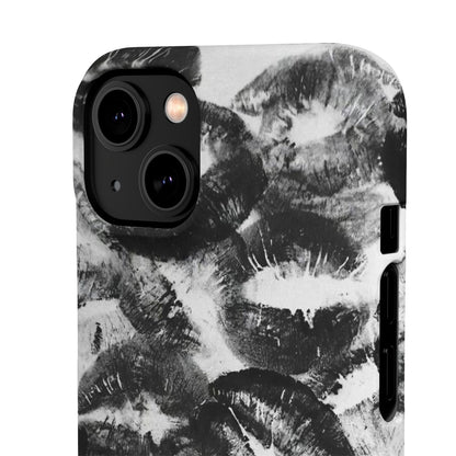 Black & White Kiss Print Case
