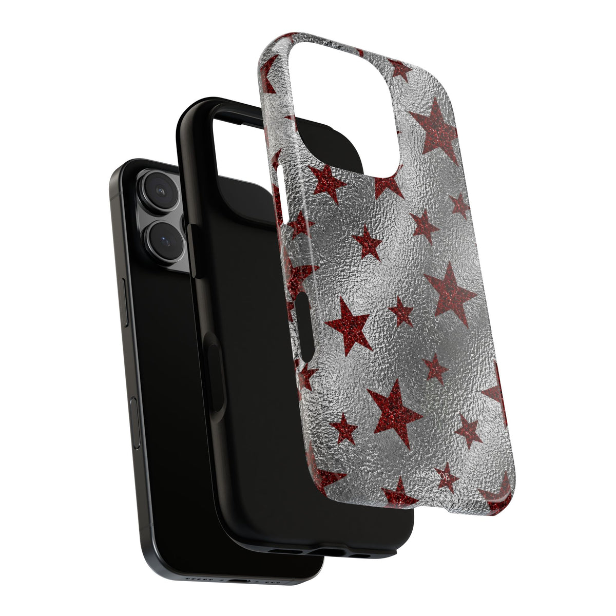 Silver Red Starry Tough Case