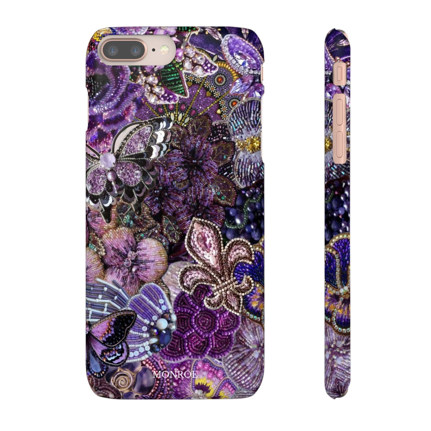Purple Floral Butterfly Case