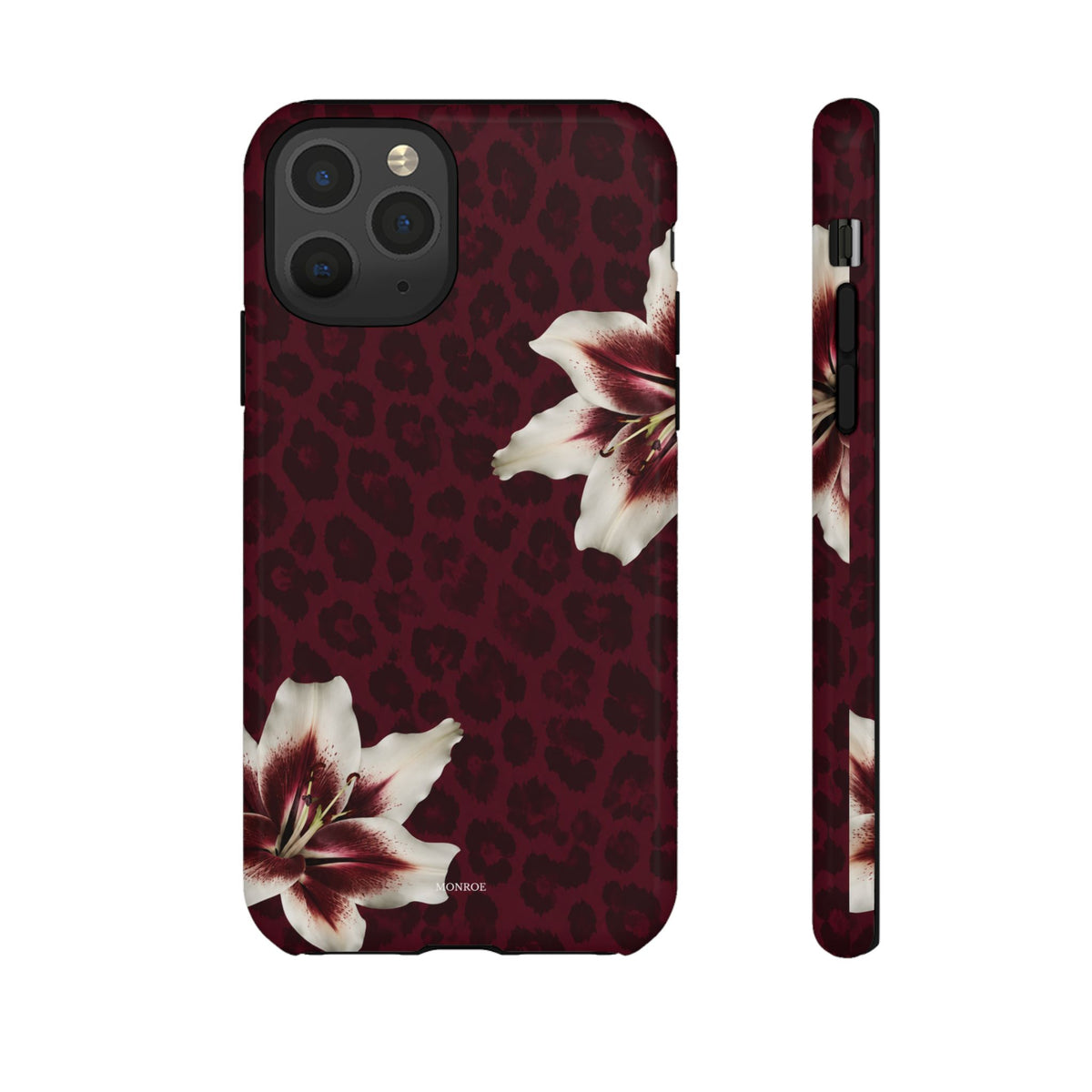 Burgundy Lily Leopard Tough Case