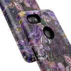 Purple Fleur-de-Lis Floral Tough Phone Case