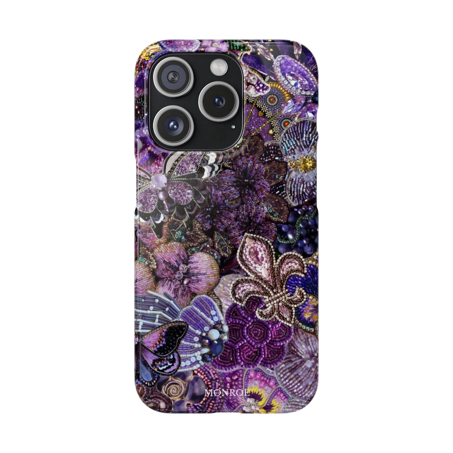 Purple Floral Butterfly Case
