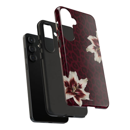 Burgundy Lily Leopard Tough Case